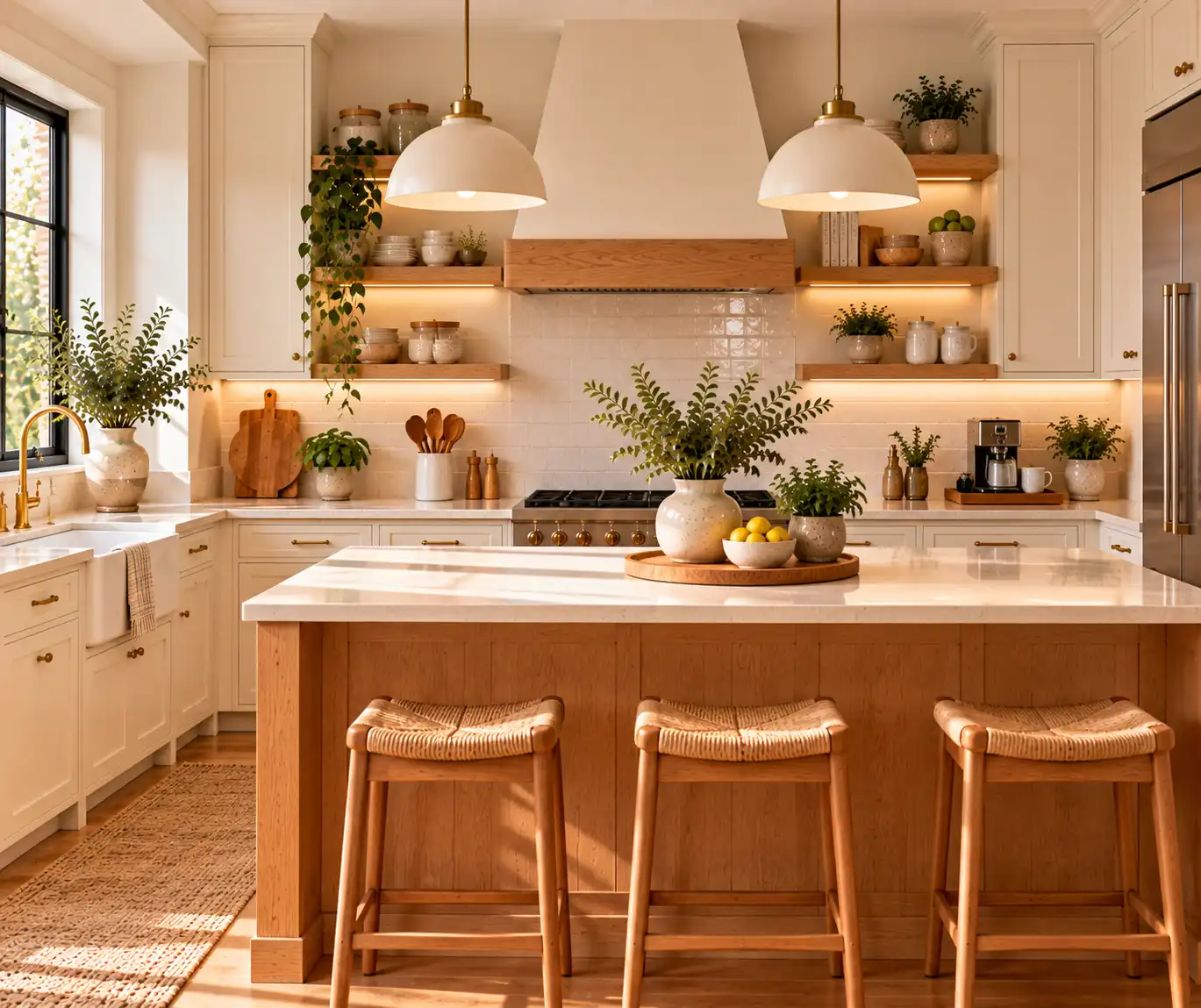 Organized modern kitchen with clean countertops and simple practical styling.